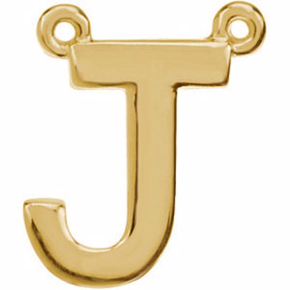 84575:122:P 14kt Yellow Letter "J" Block Initial Necklace Center