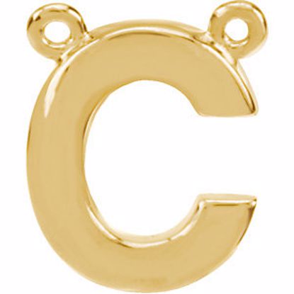 84575:146:P 14kt Yellow Letter "C" Block Initial Necklace Center