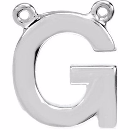 84575:316222:P Sterling Silver Letter "G" Block Initial Necklace Center