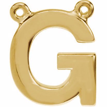 84575:316223:P 14kt Yellow Letter "G" Block Initial Necklace Center