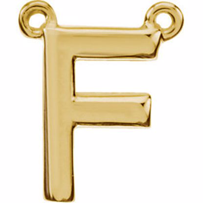84575:316225:P 14kt Yellow Letter "F" Block Initial Necklace Center