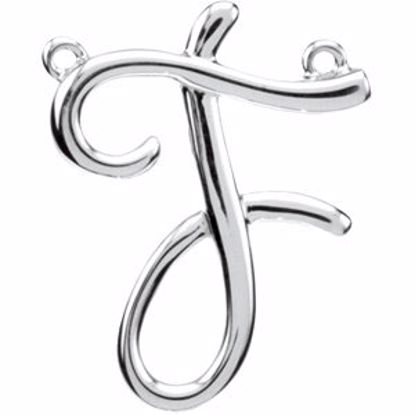 84576:111:P Sterling Silver "F" Script Initial