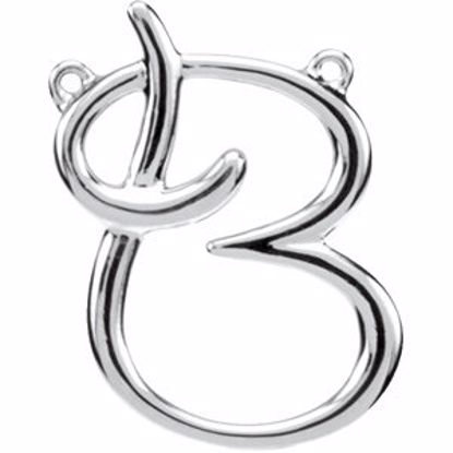 84576:115:P Sterling Silver "B" Script Initial