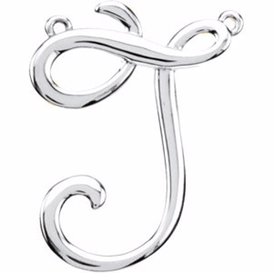 84576:210:P Sterling Silver "J" Script Initial