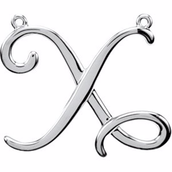 84576:264:P Sterling Silver "X" Script Initial