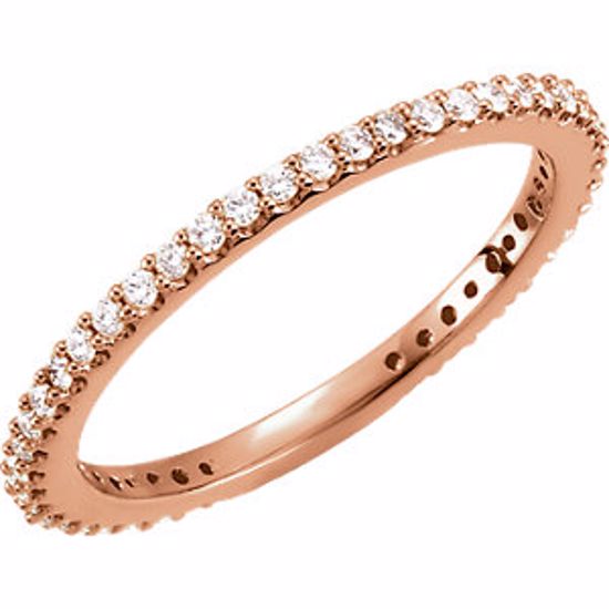 67401:103:P 14kt Rose 1/3 CTW Diamond Stackable Ring Size 7