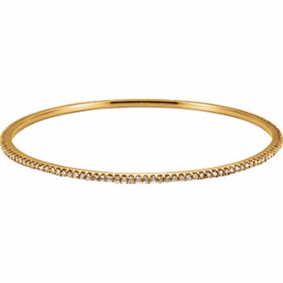 67337:101:P 14kt Yellow 2 CTW Diamond Stackable Bangle Bracelet