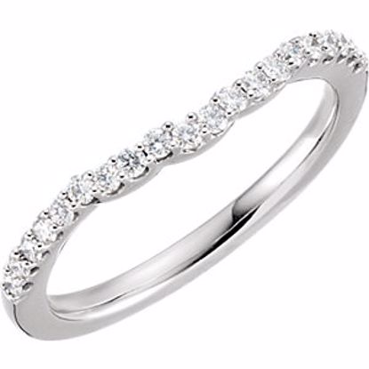 67390:60002:P 14kt White 1/4 CTW Diamond Band for 6.5mm Engagement Ring