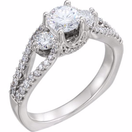 67391:60001:P 14kt White 7/8 CTW Diamond Engagement Ring 