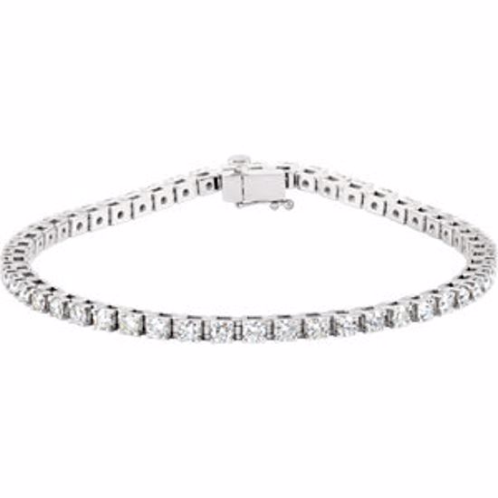 67396:60002:P 14kt White 3 1/2 CTW Diamond Line 7.25" Bracelet