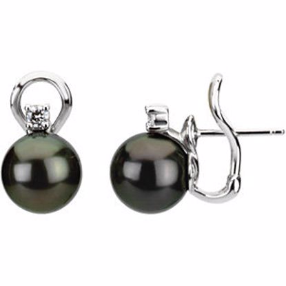 67428:100:P Tahitian Cultured Pearl Earrings