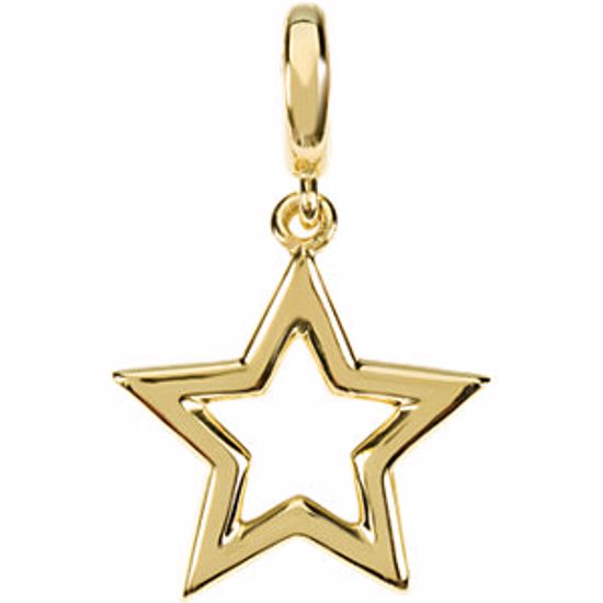 84621:100:P 14kt Yellow Petite Star Charm