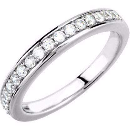 64722:60008:P 14kt White 1/3 CTW Diamond Band for 4.5mm Engagement Ring 