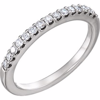 64757:60007:P 14kt White 1/4 CTW Diamond Band for 5.2mm Engagement Size 7 