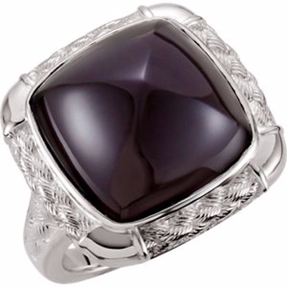 67465:100:P Onyx Weave Design Ring