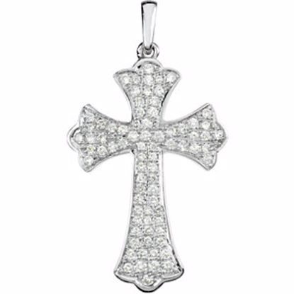 R42206:100:P Micro Pavé Cross Pendant