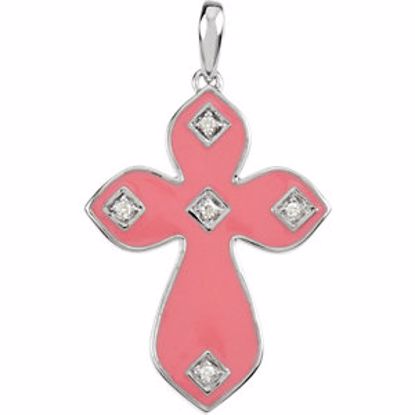 R42222:100:P Enameled Cross Pendant