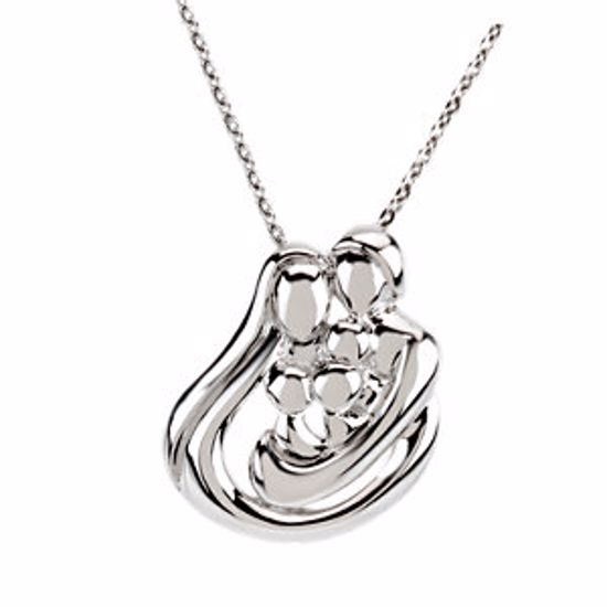 R45219:600030:P Embraced by the Heart&trade; Family Necklace