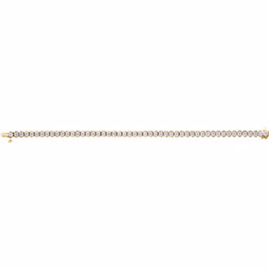 67412:60002:P 14kt Yellow 6 CTW Diamond Line 7.25" Bracelet