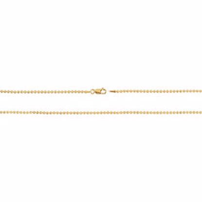 CH437:203:P 14kt Yellow 2mm Bead 24" Chain
