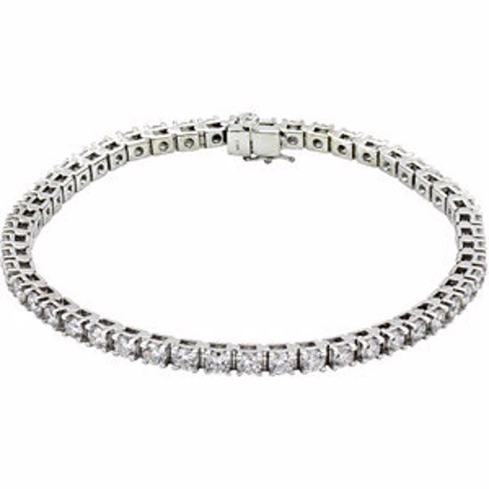 67415:60001:P 14kt White 4 1/2 CTW Diamond Line 7.25" Bracelet