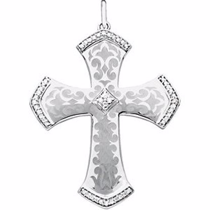 R42252:101:P Laser Engraved Cross Pendant