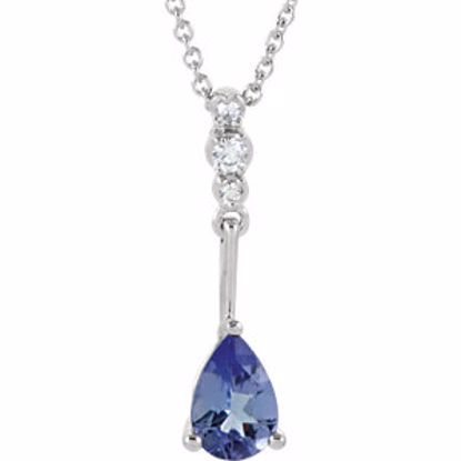 67554:100:P Genuine Tanzanite & Diamond Necklace