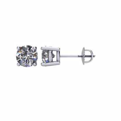 67535:106:P 14kt White 1 CTW Diamond Earrings