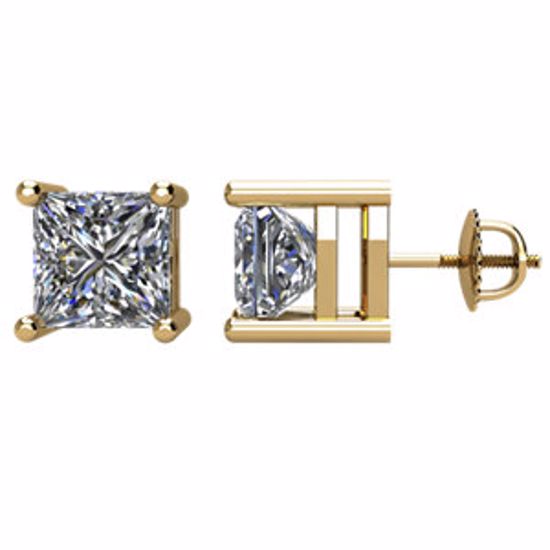 62867:102:P 14kt Yellow 2 CTW Diamond Earrings