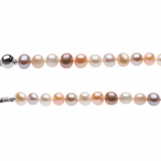 67630:101:P Sterling Silver Freshwater Cultured Pearl 7.75" Bracelet