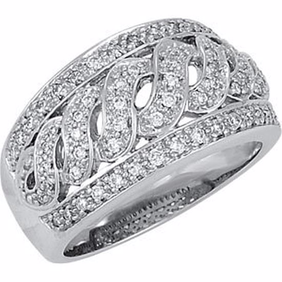 63303:294024:P 14kt White 1/2 CTW Diamond Band Size 4.5