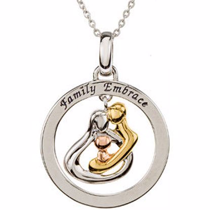 R42257:1000:P Embraced by the Heart &trade; Family Necklace