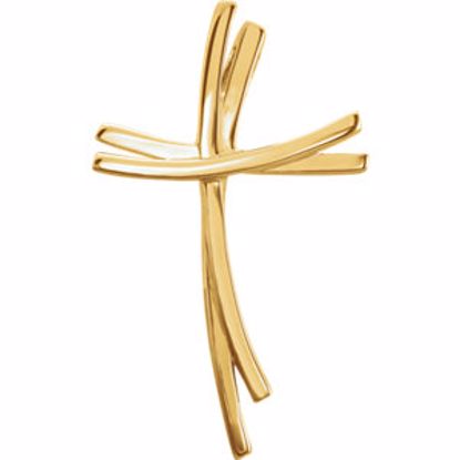 R41530:100006:P 18kt Yellow Cross Pendant