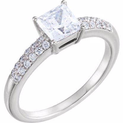62317:102:P Sterling Silver Cubic Zirconia Engagement ring
