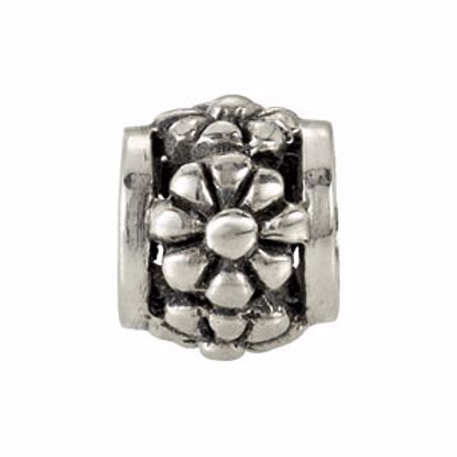24846:100:P Sterling Silver 10mm Daisy Bead