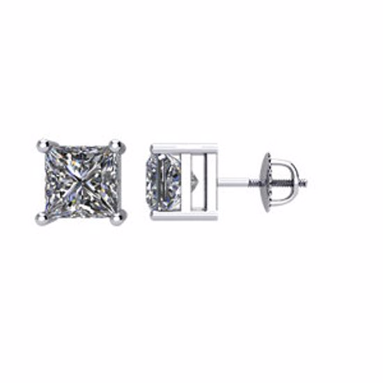 62867:105:P 14kt White 1 1/2 CTW Diamond Earrings