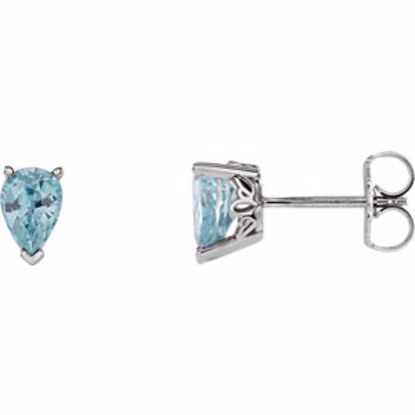 67691:101:P Genuine Blue Zircon Earrings