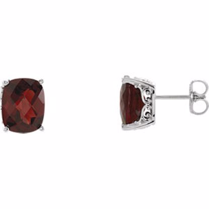 67701:101:P Genuine Mozambique Garnet Earrings