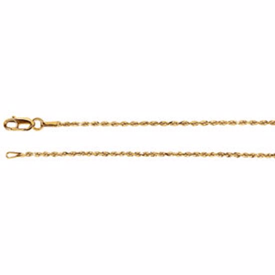 CH947:103:P 14kt Yellow 1.3mm Diamond-Cut Rope 18" Chain
