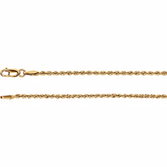 CH956:104:P 14kt Yellow 1.85mm Rope Chain 20" Chain
