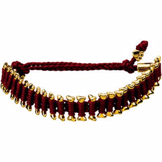 BRC625:105:P Burgundy Heart U Back&trade; Friendship Bracelet