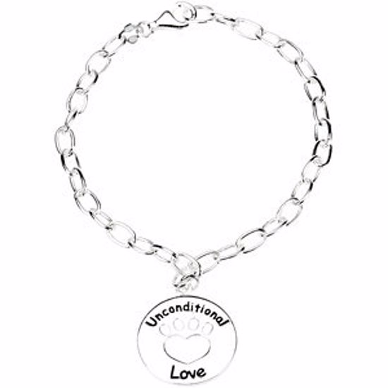 BRC630:100:P Heart U Back&trade; Unconditional Love Bracelet