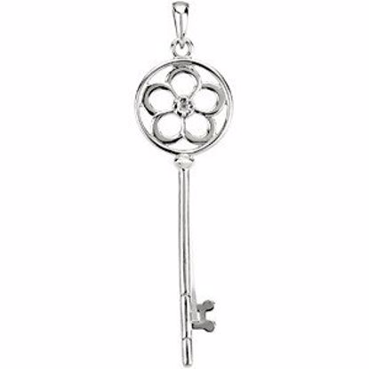 84702:102:P Fashion Key Pendant with a Floral