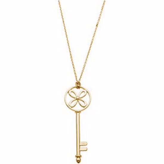 84696:101:P Fashion Key Pendant with a Floral