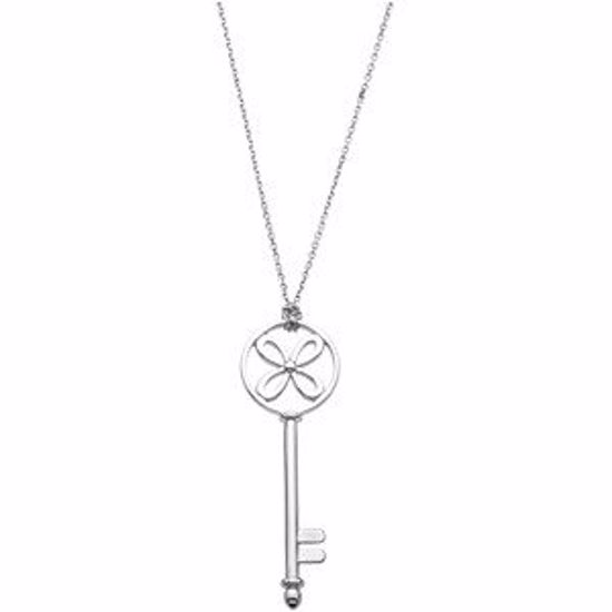 84696:103:P Fashion Key Pendant with a Floral