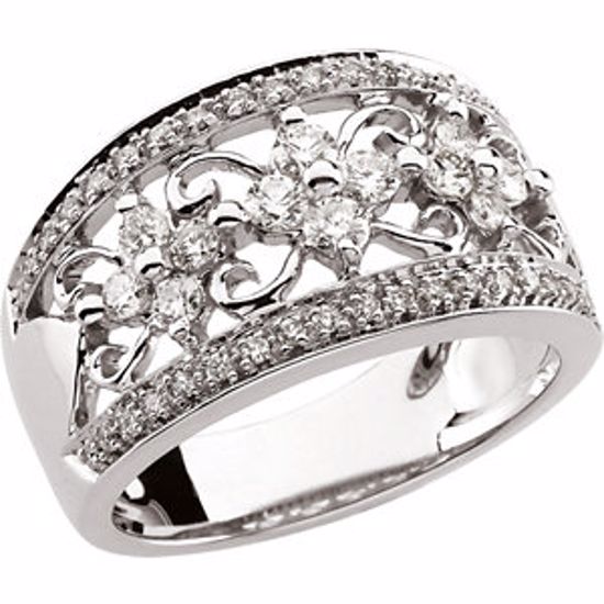 63310:294030:P 14kt White 3/4 CTW Diamond Ring Size 4.75