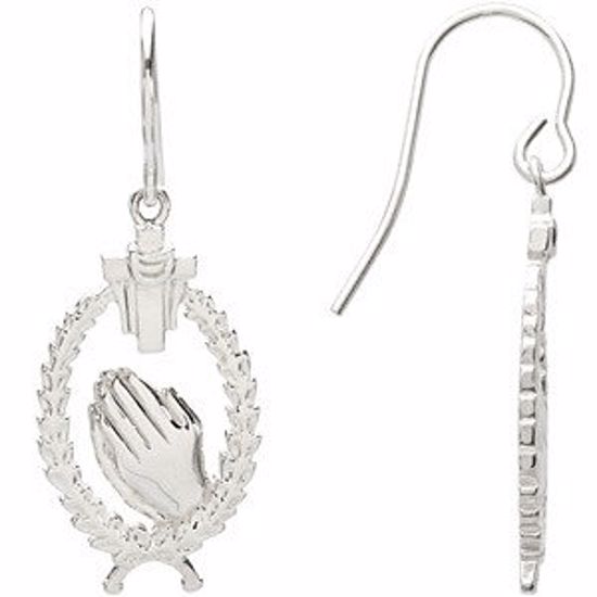 R16590:1020:P Wings of Remembrance&trade; Cross Earrings