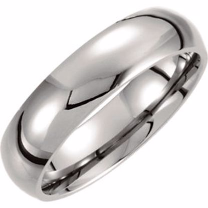 T805:105:P Titanium 6mm Domed Polished Band Size 7