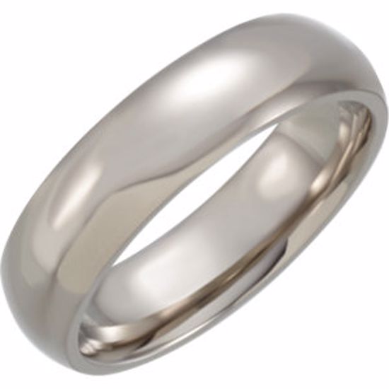 T805:111:P Titanium 6mm Domed Polished Band Size 10