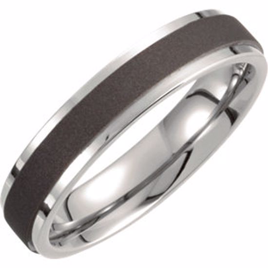 T809:101:P Titanium 5mm Oxidized Flat Band Size 6